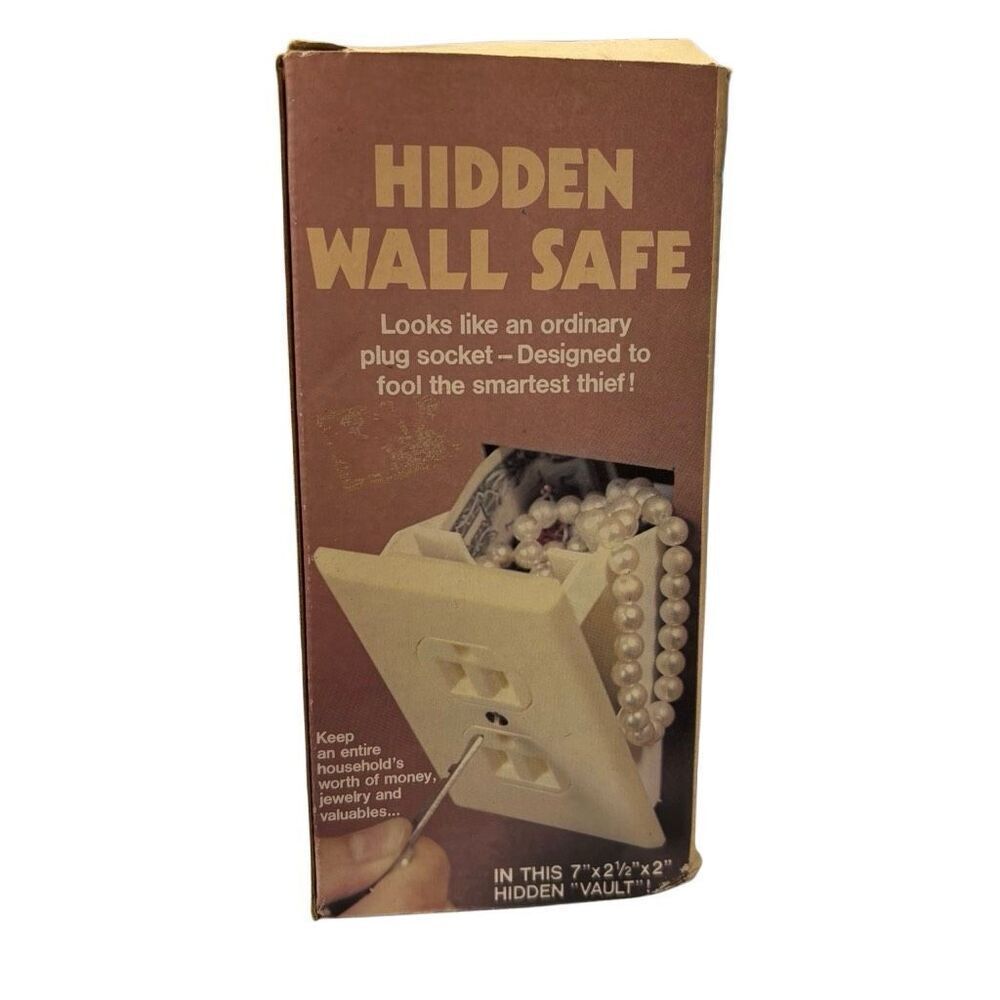 Electric Plug Socket Hidden Wall Safe *New-Read*